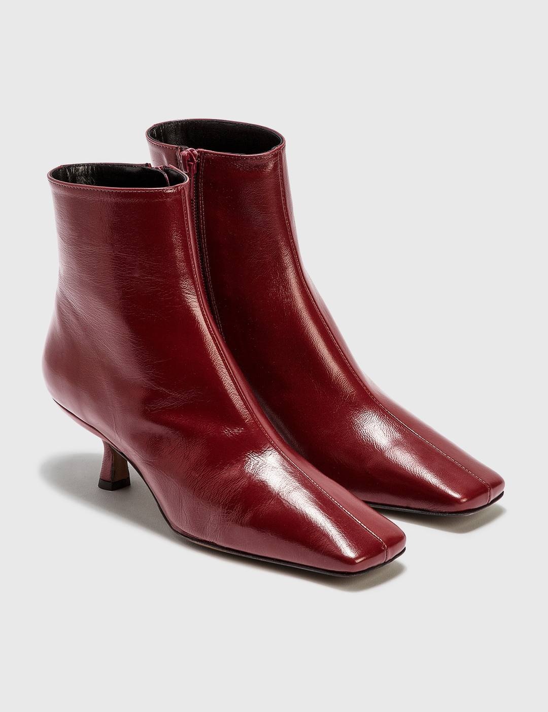 Lange Bordeaux Creased Leather Boots - 1