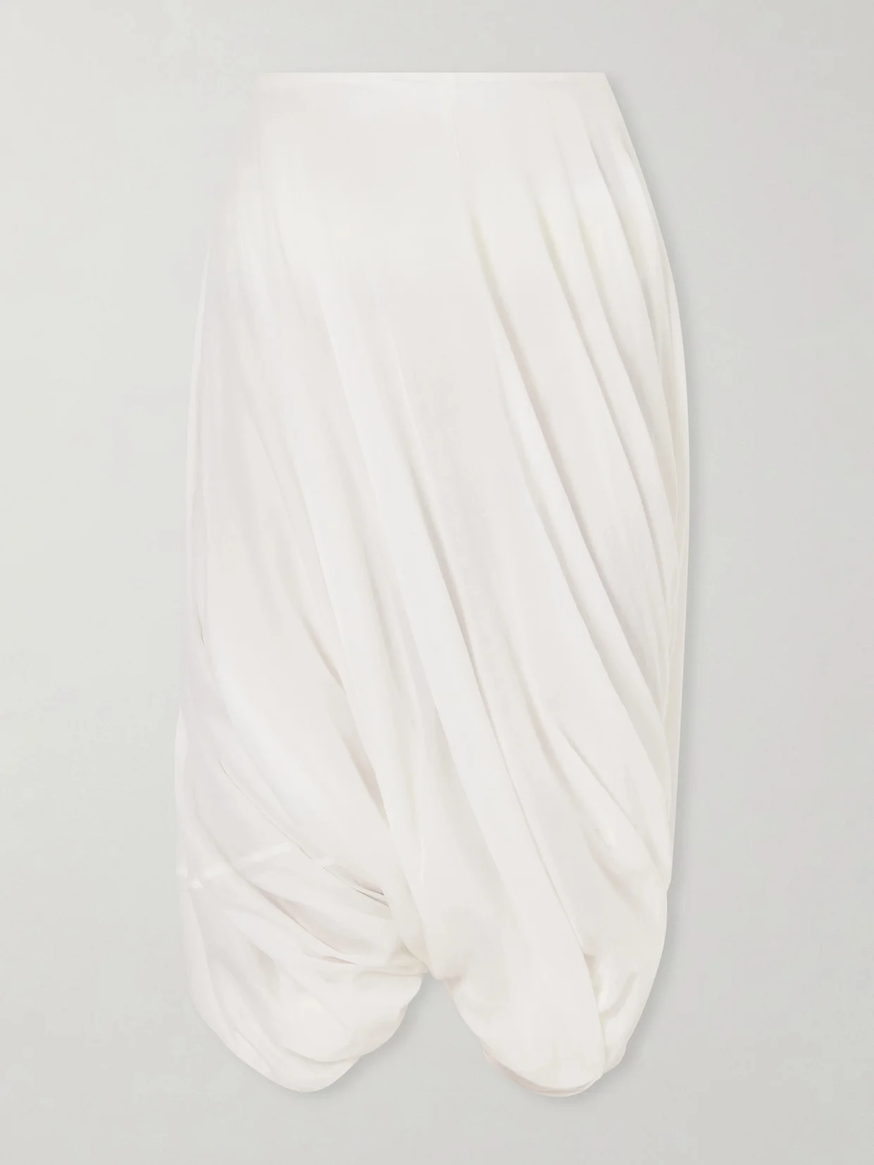 Cocoon Pleated Lyocell And Cotton-blend Maxi Skirt - 1