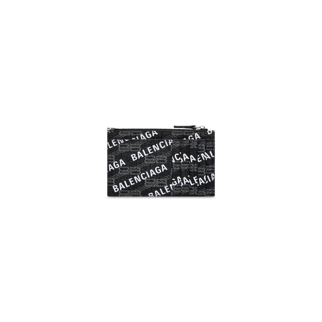 Women's Signature Large Long Coin And Card Holder Bb Monogram Coated Canvas And Allover Logo  in Bla - 2
