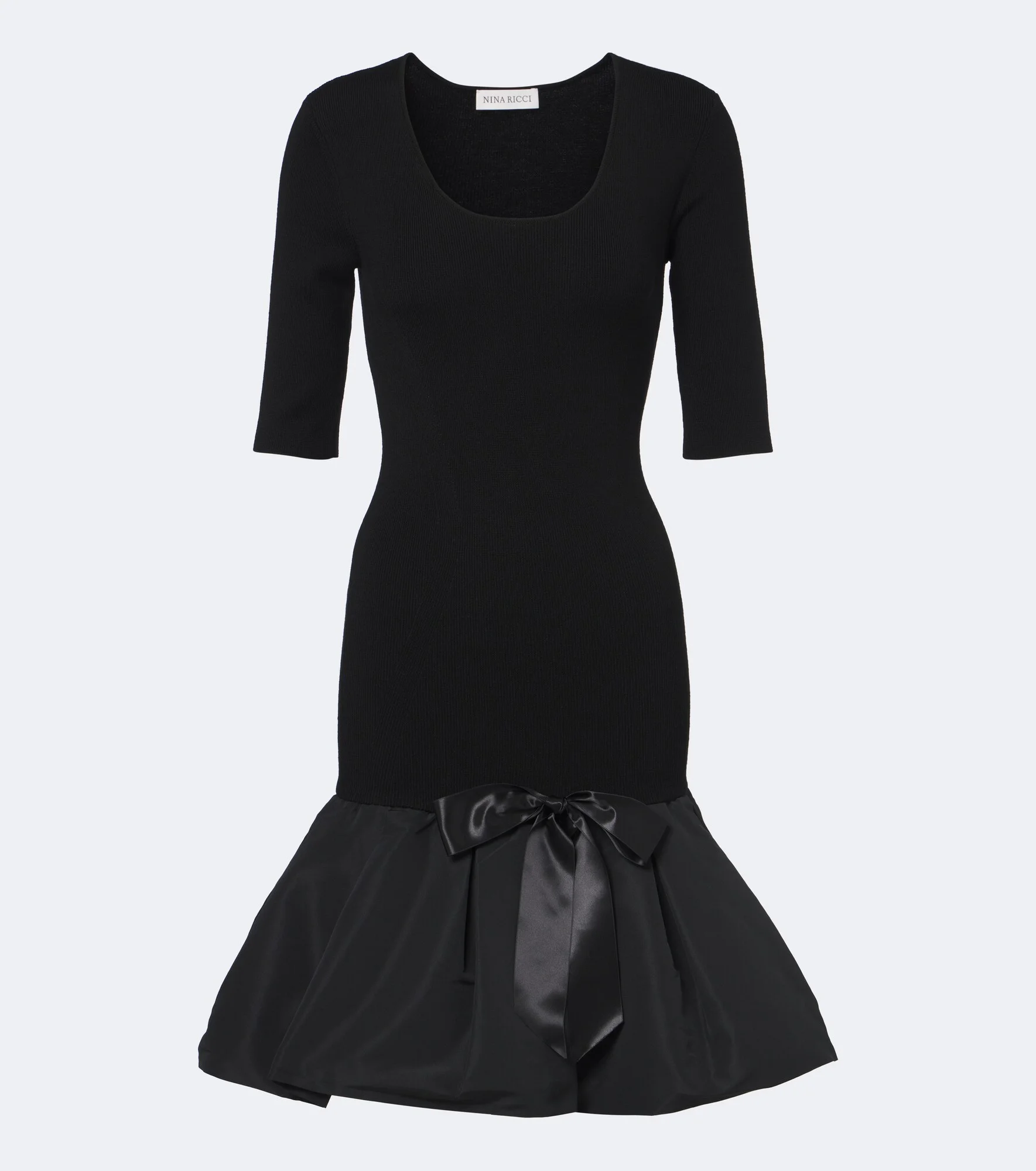 Wool-blend peplum minidress - 1