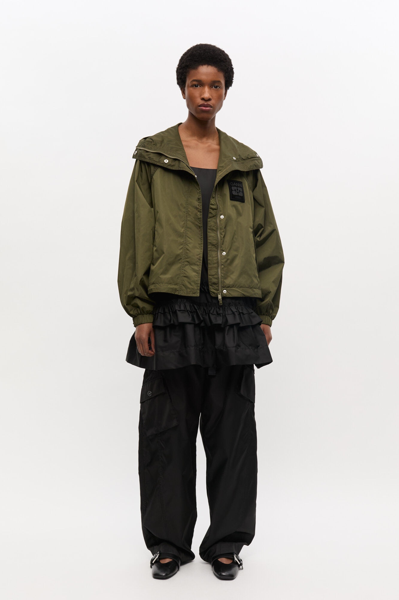 GREEN NYLON JACKET - 3