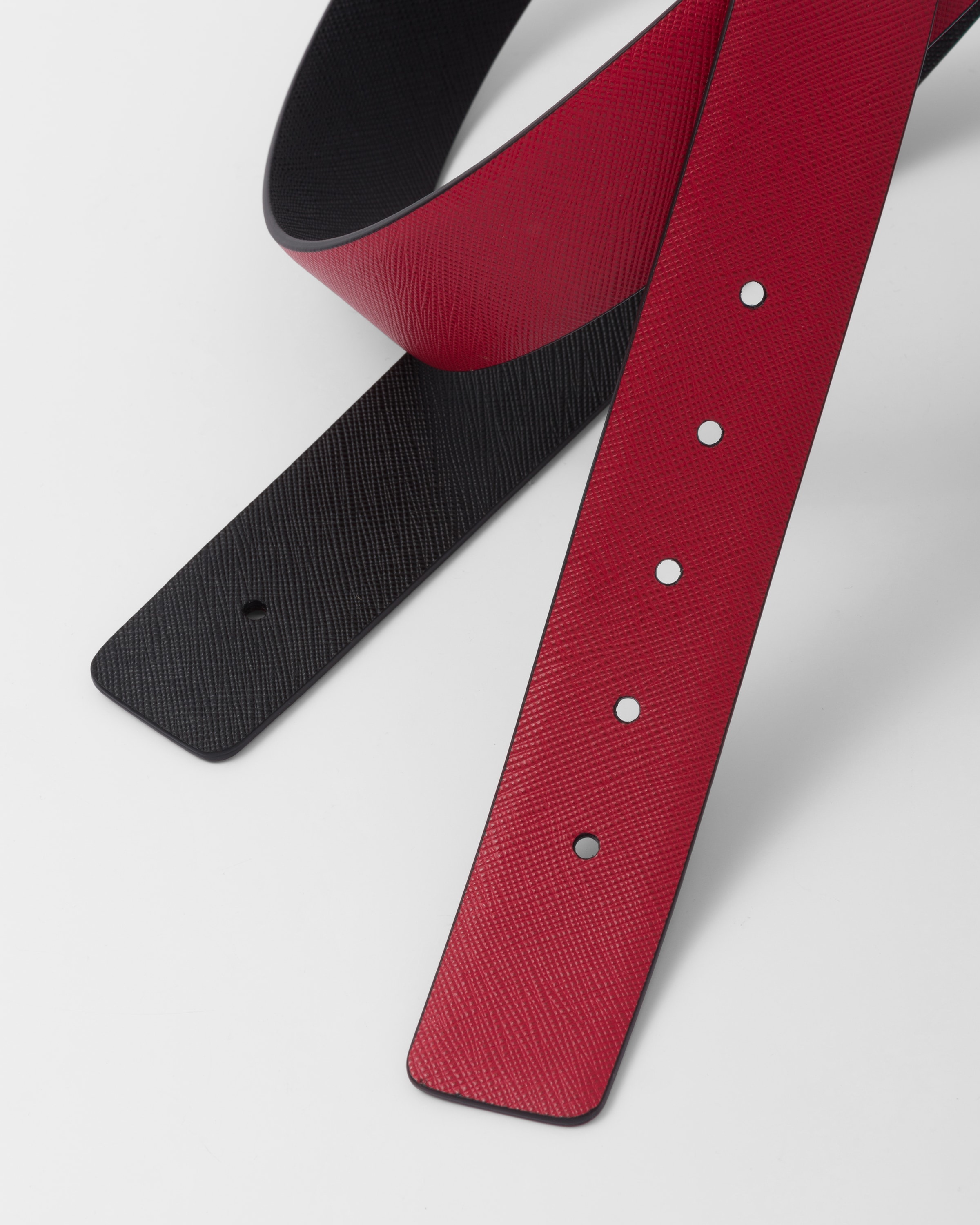Reversible Saffiano leather belt strap - 3