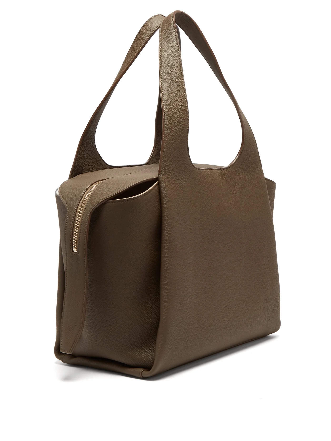 TR1 large grained-leather bag - 4