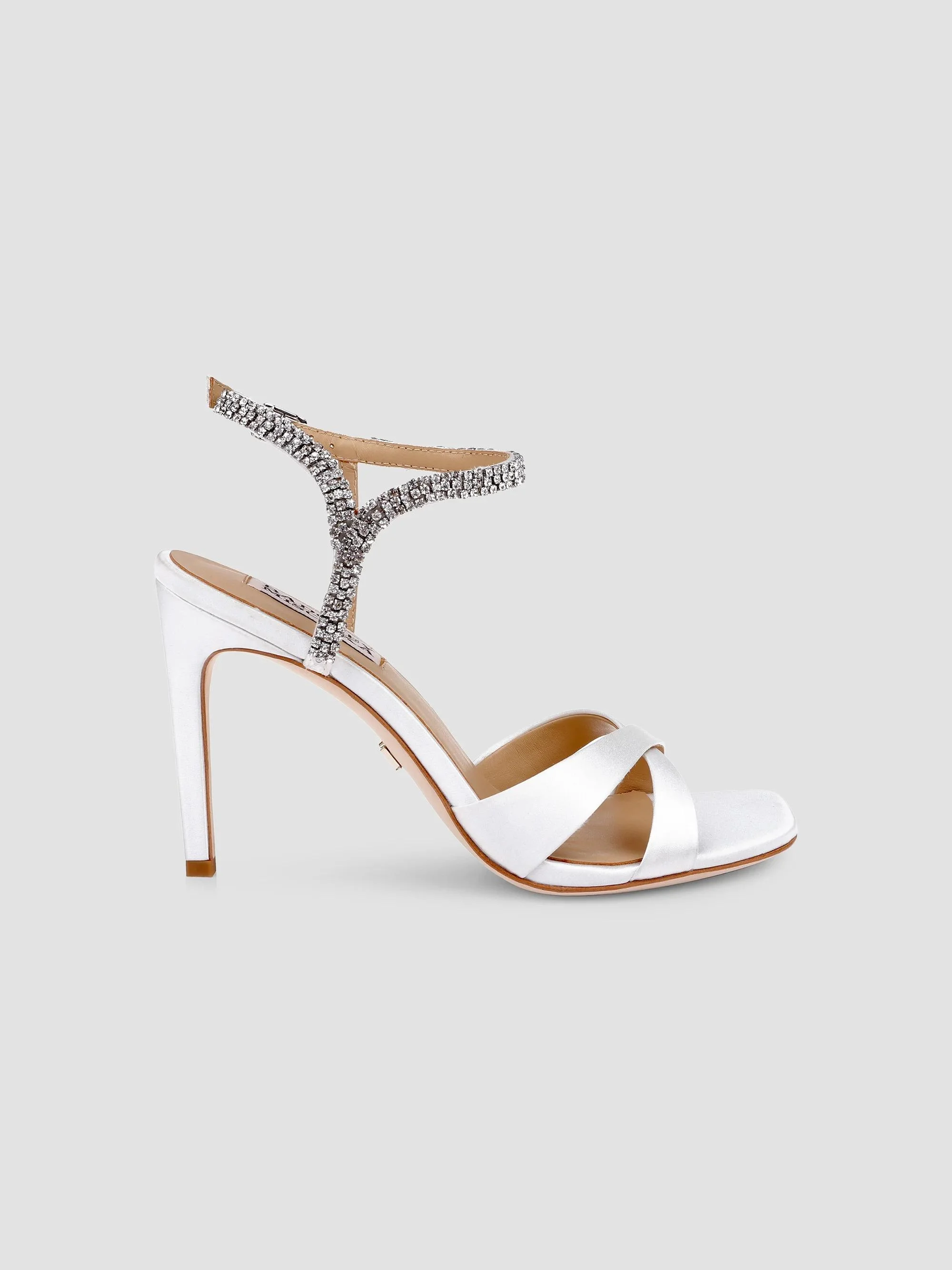Women's Reagan 95MM Embellished Satin Sandals - White Satin - 1