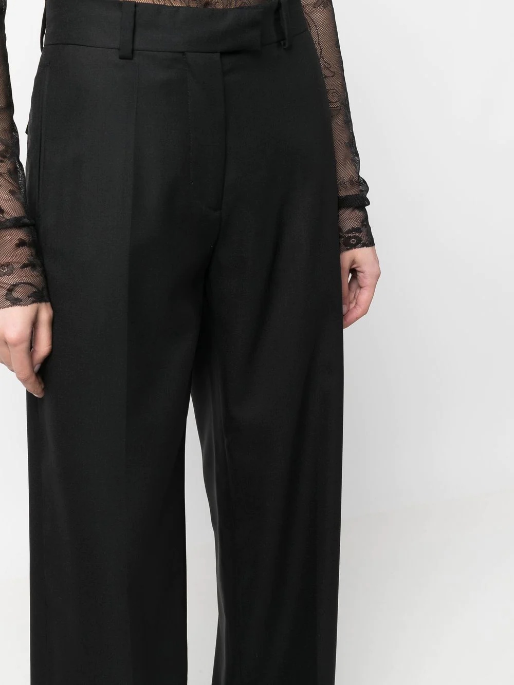 pleated straight trousers - 5