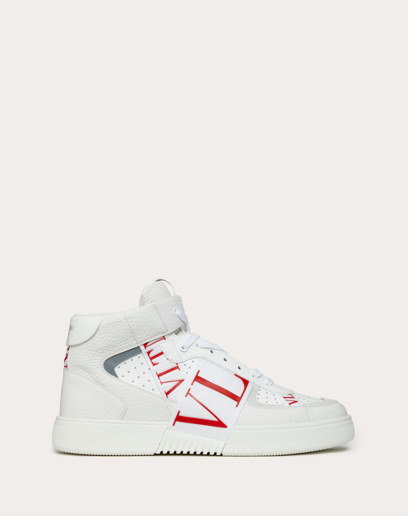 MID-TOP CALFSKIN VL7N SNEAKER WITH BANDS 1