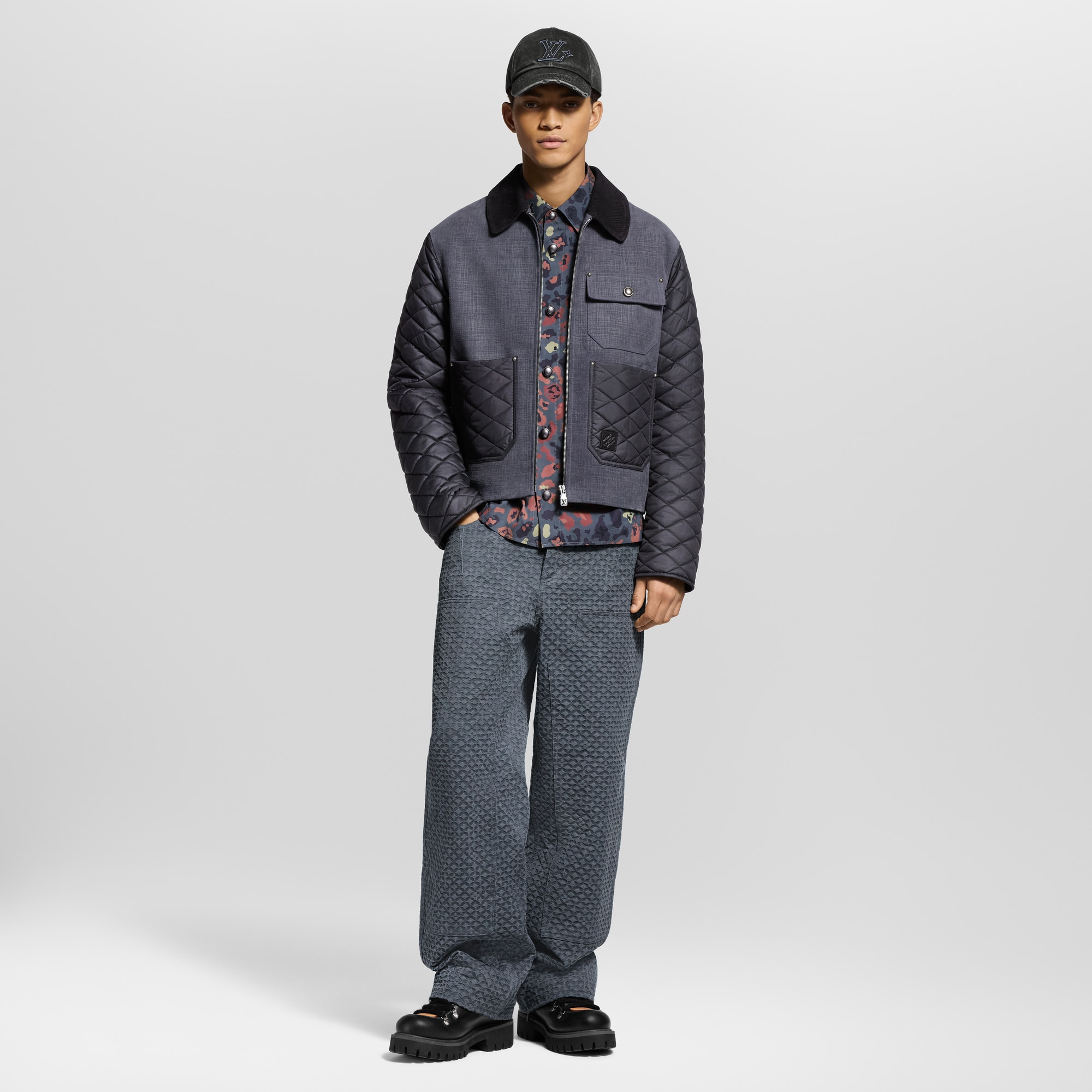 Mix Leather Workwear Blouson - 3