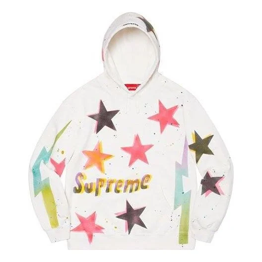 Supreme Gonz Stars Hooded Sweatshirt 'White Red Black Yellow' SUP-SS21-452 - 1