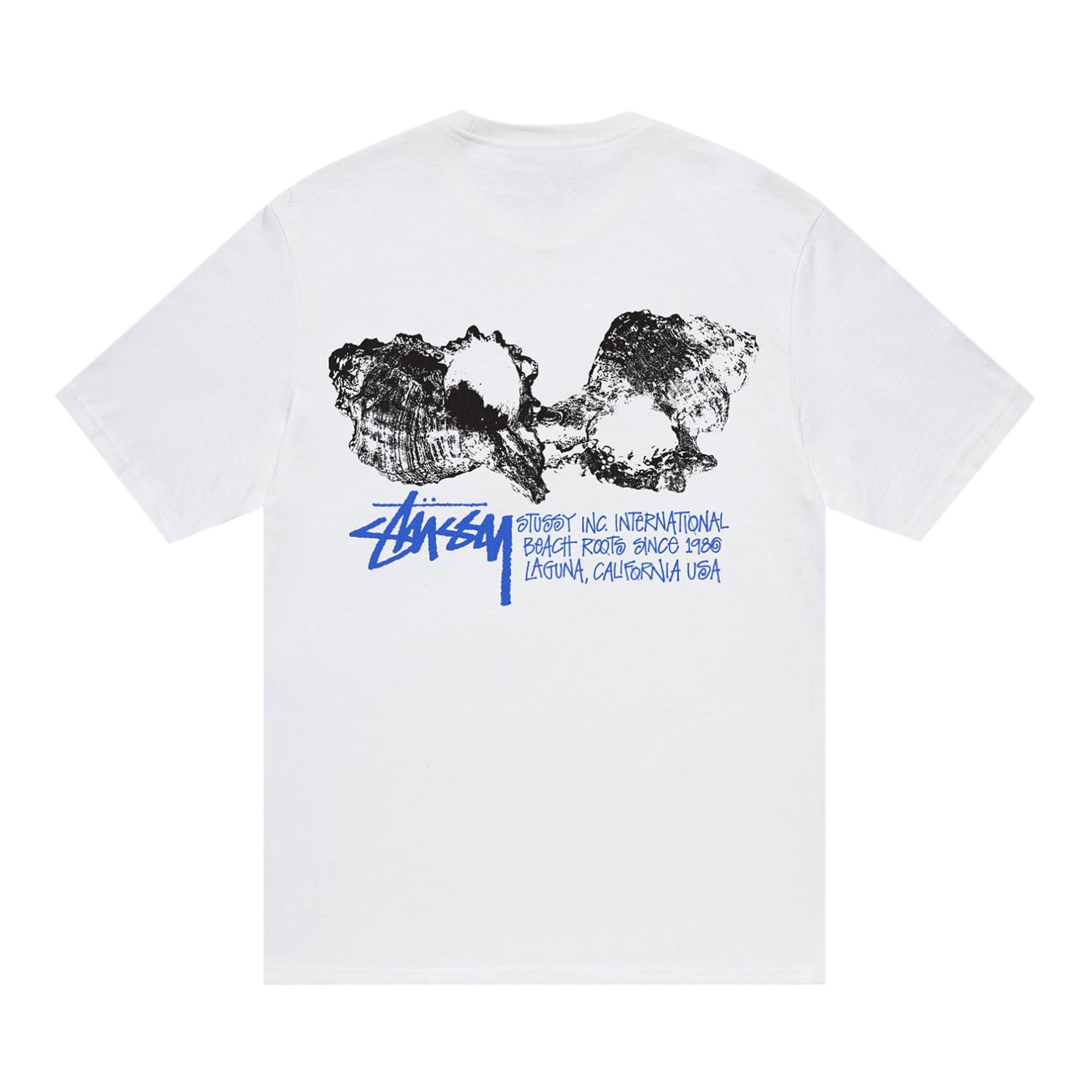 Tシャツ・カットソー Stussy Shells T-Shirt Stüssy Stussy Shells Tee 'White' | REVERSIBLE
