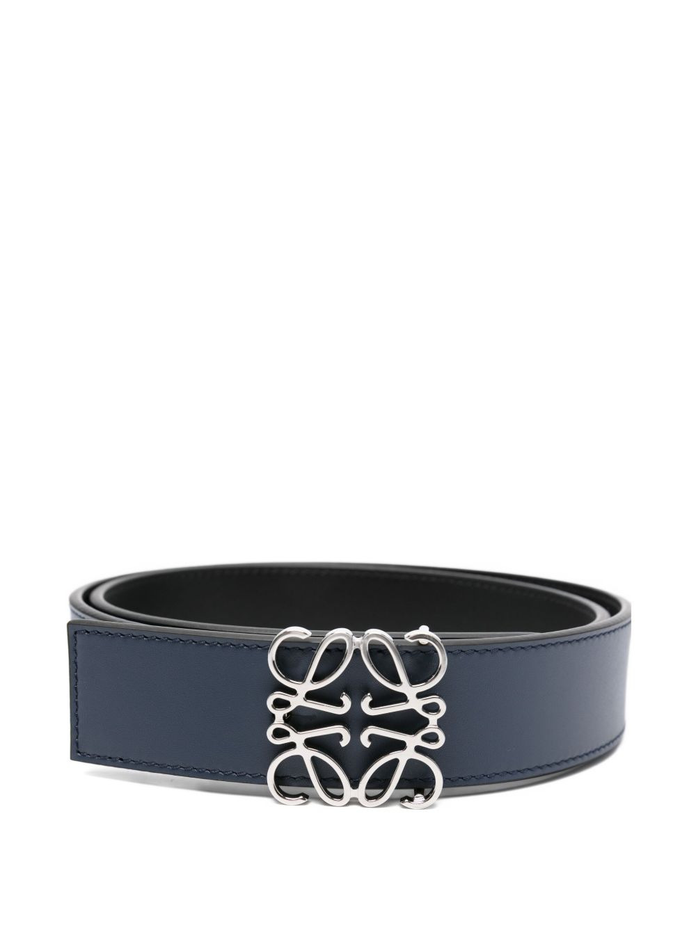 Loewe Men Anagram Leather Reversible Belt - 2