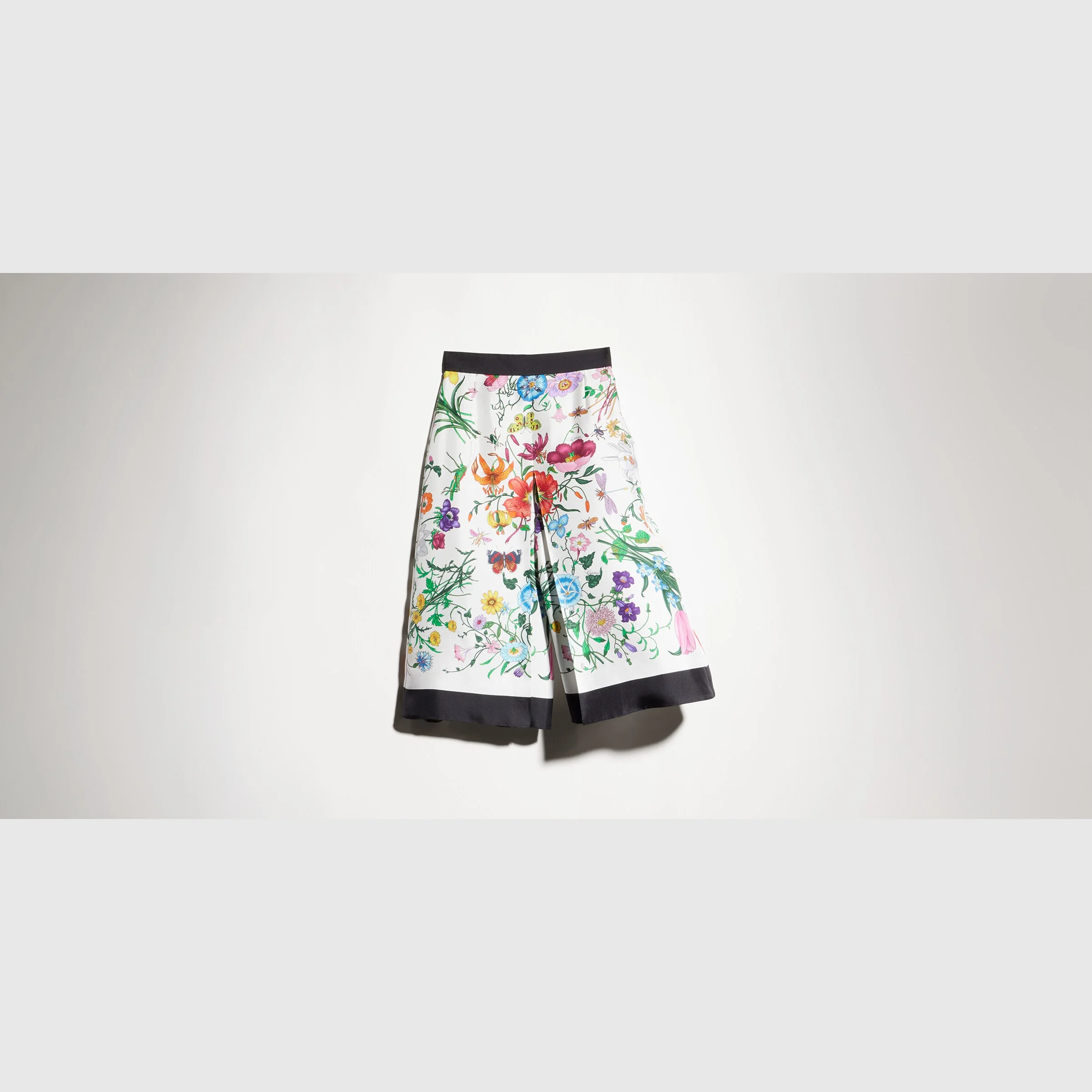 Printed silk pants - 1