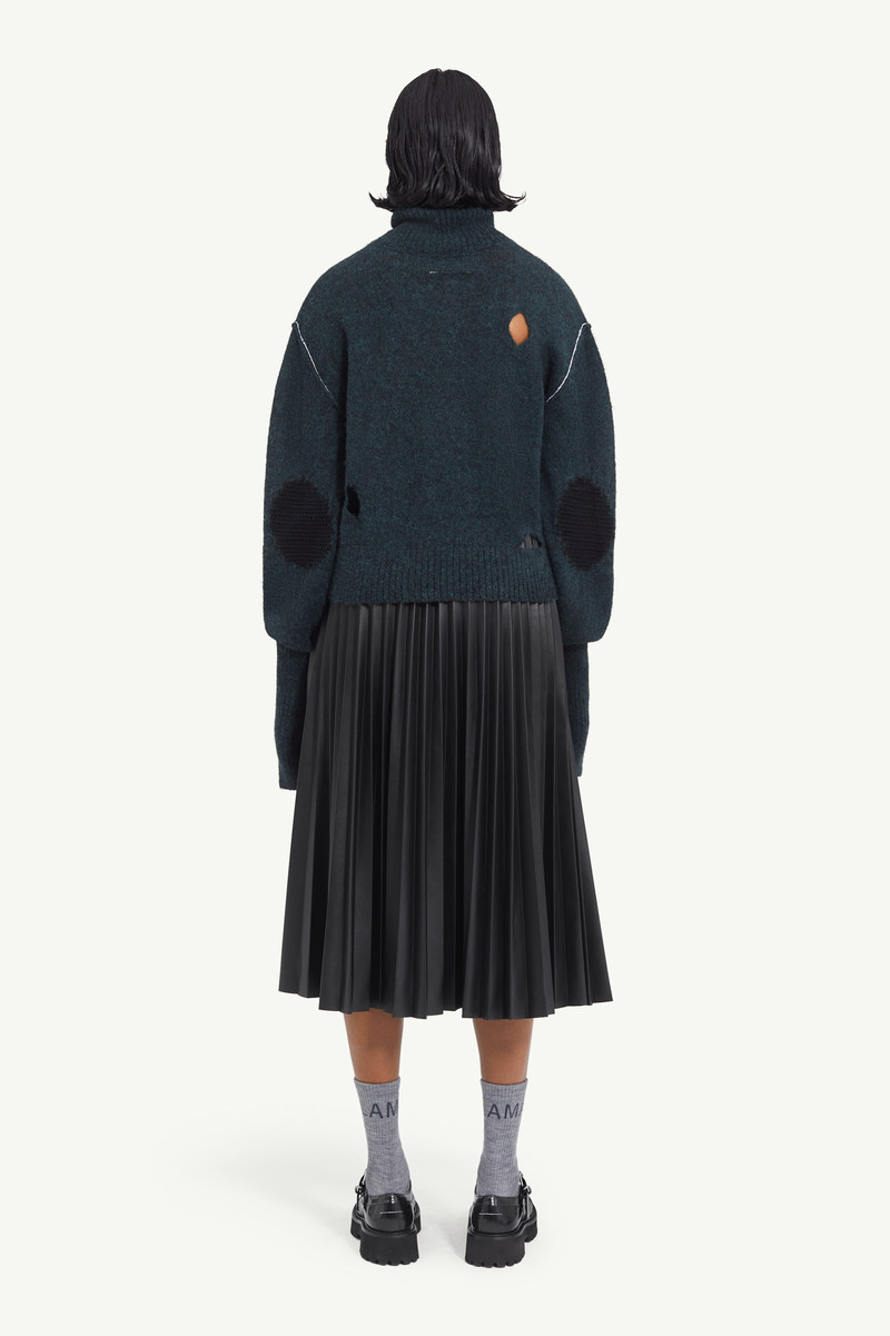 Distressed high collar jumper 4