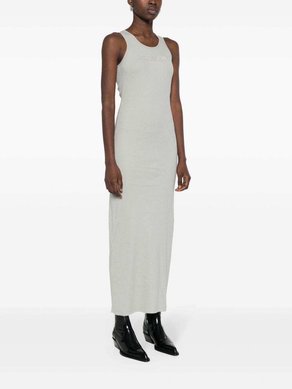 logo-patch maxi dress - 3