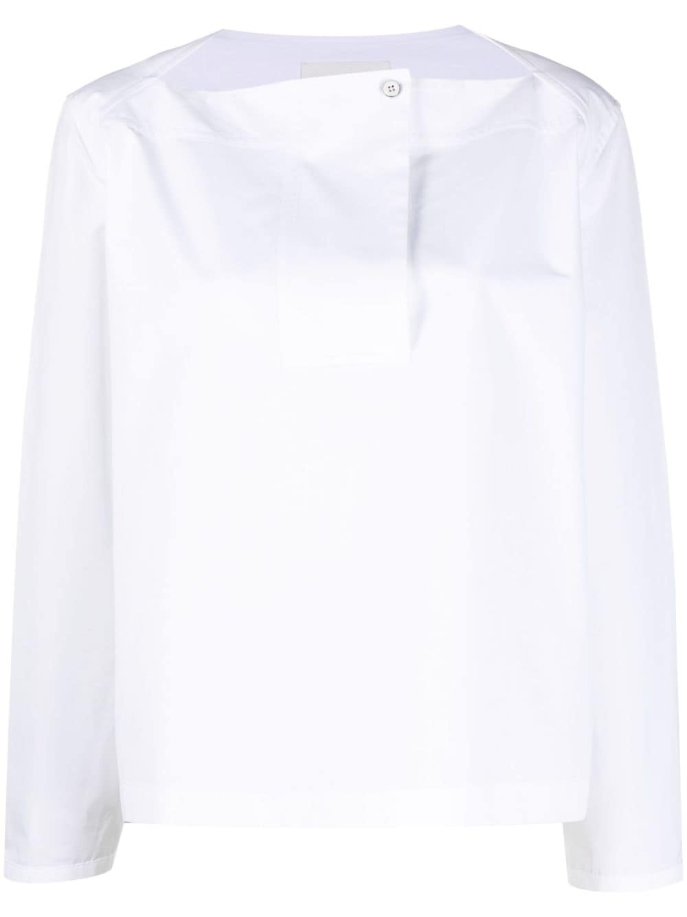 long-sleeved cotton blouse - 1