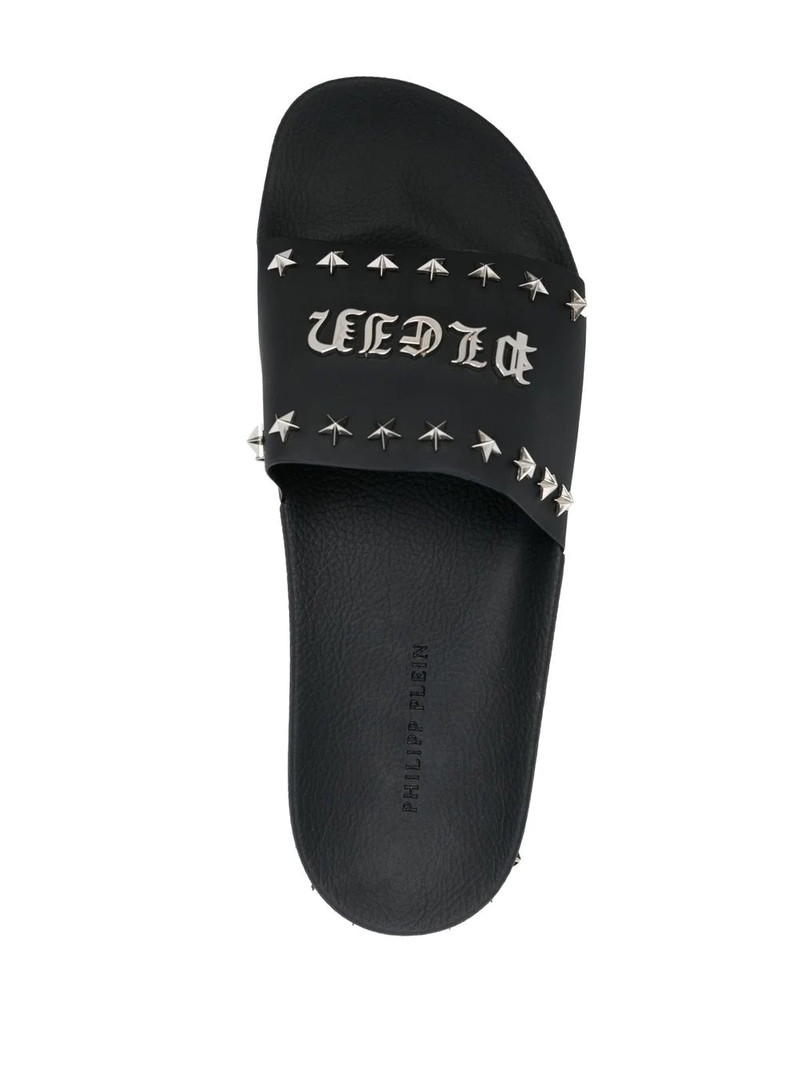 Gothic Plein studded slides 4