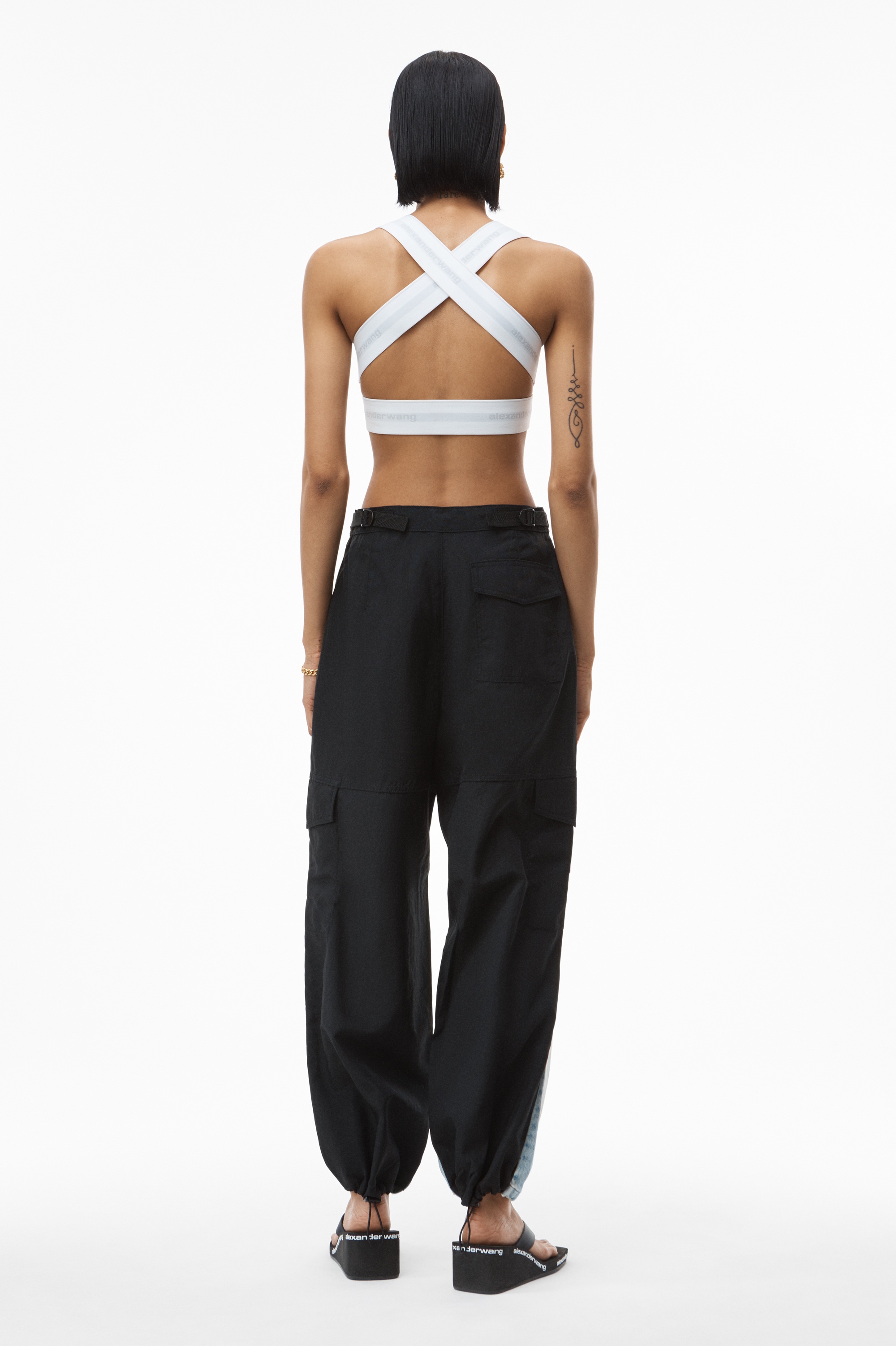 HYBRID CARGO JEAN IN DENIM AND NYLON - 5