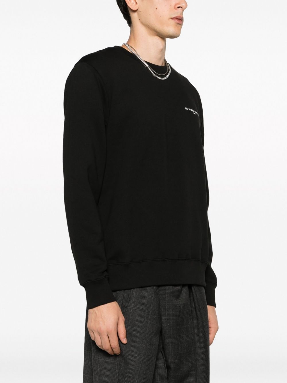 logo-print cotton sweatshirt - 5