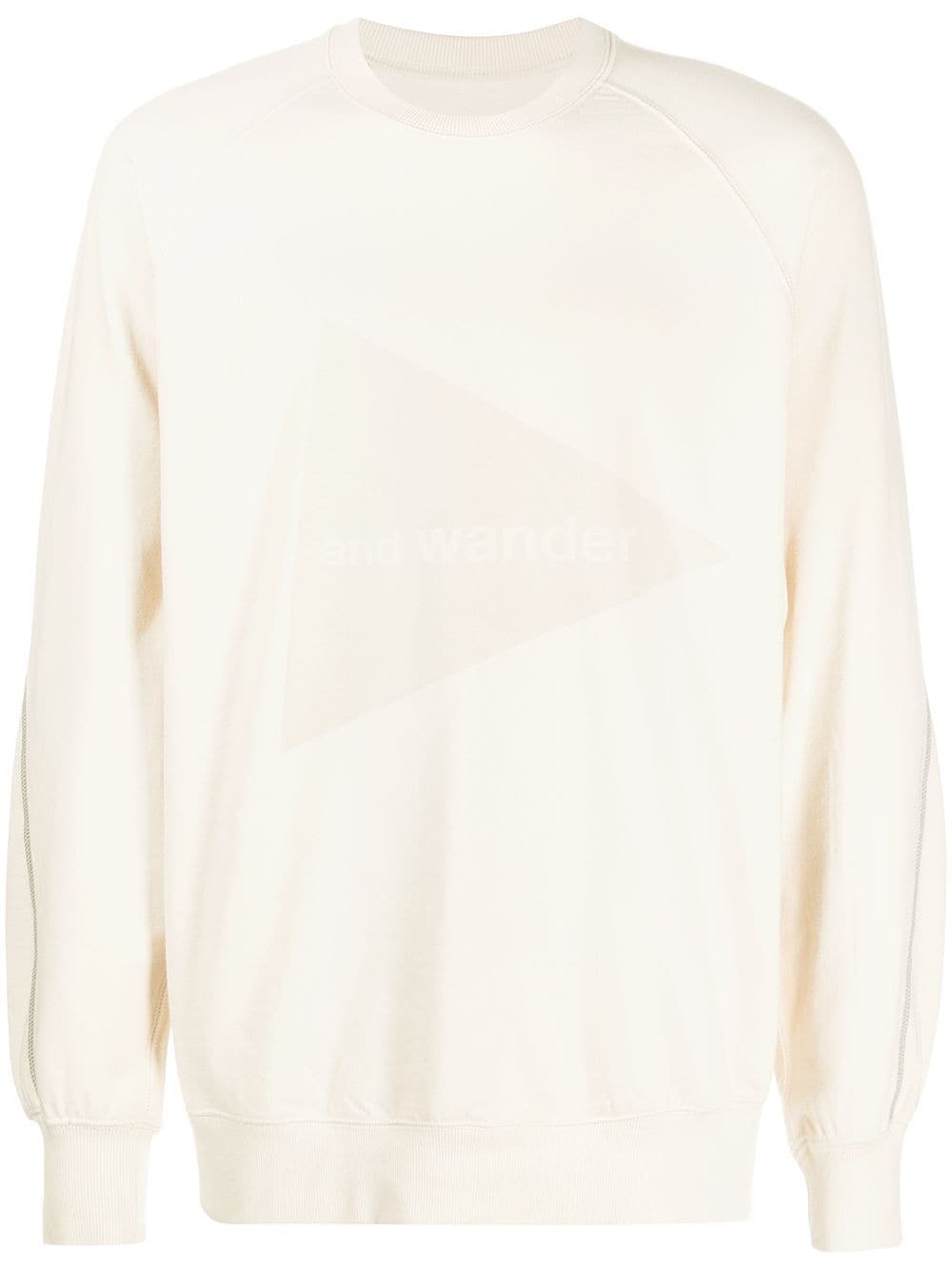 logo-print crew neck sweater - 1