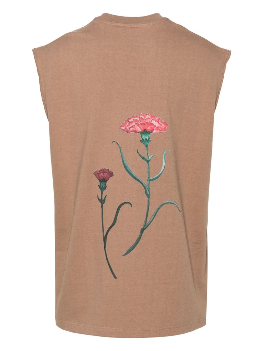 Red Flowers cotton tank top - 2