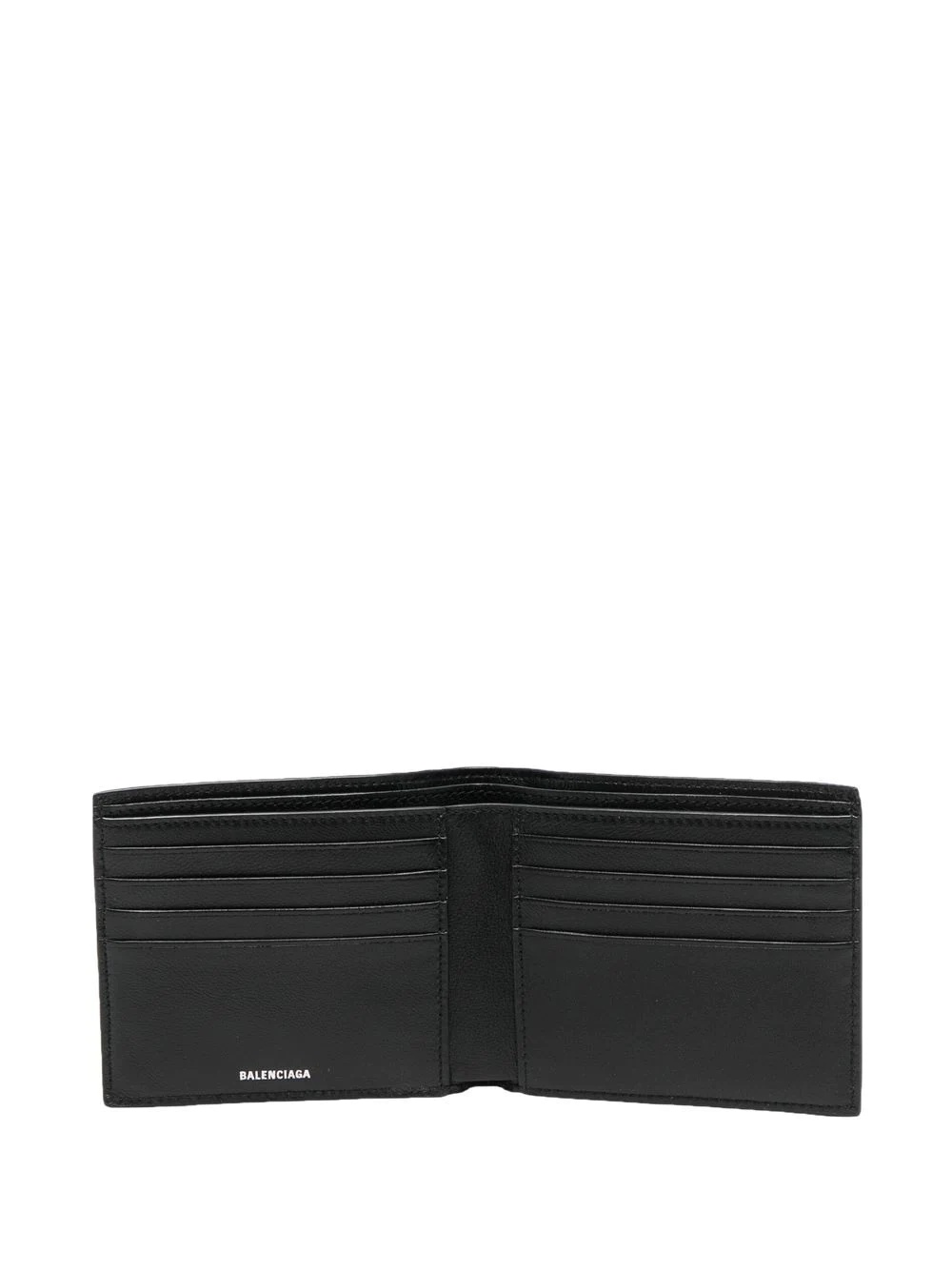 logo-print leather wallet - 3