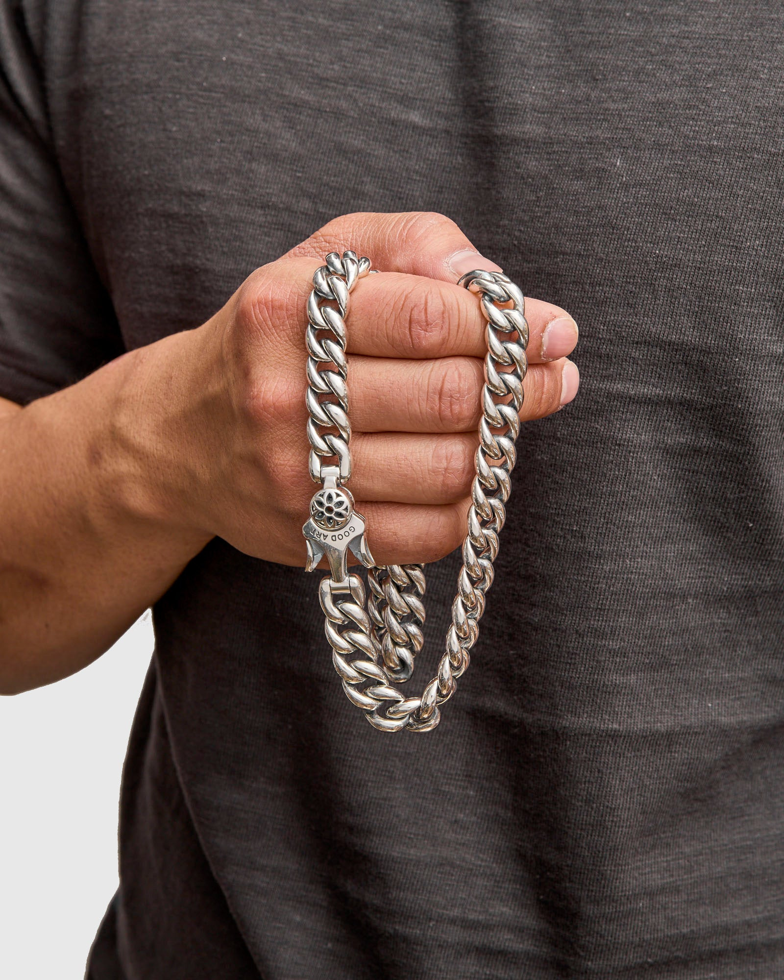 Model 10 Long Chain Size AA in Sterling Silver - 8