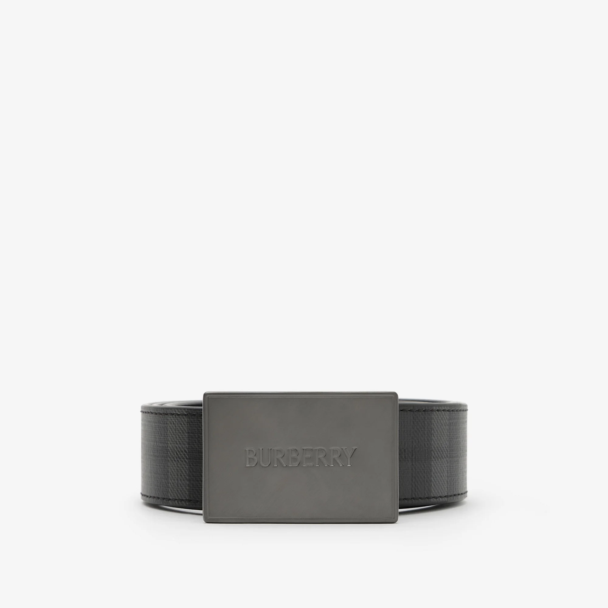 Reversible Leather Logo Buckle Belt - 1