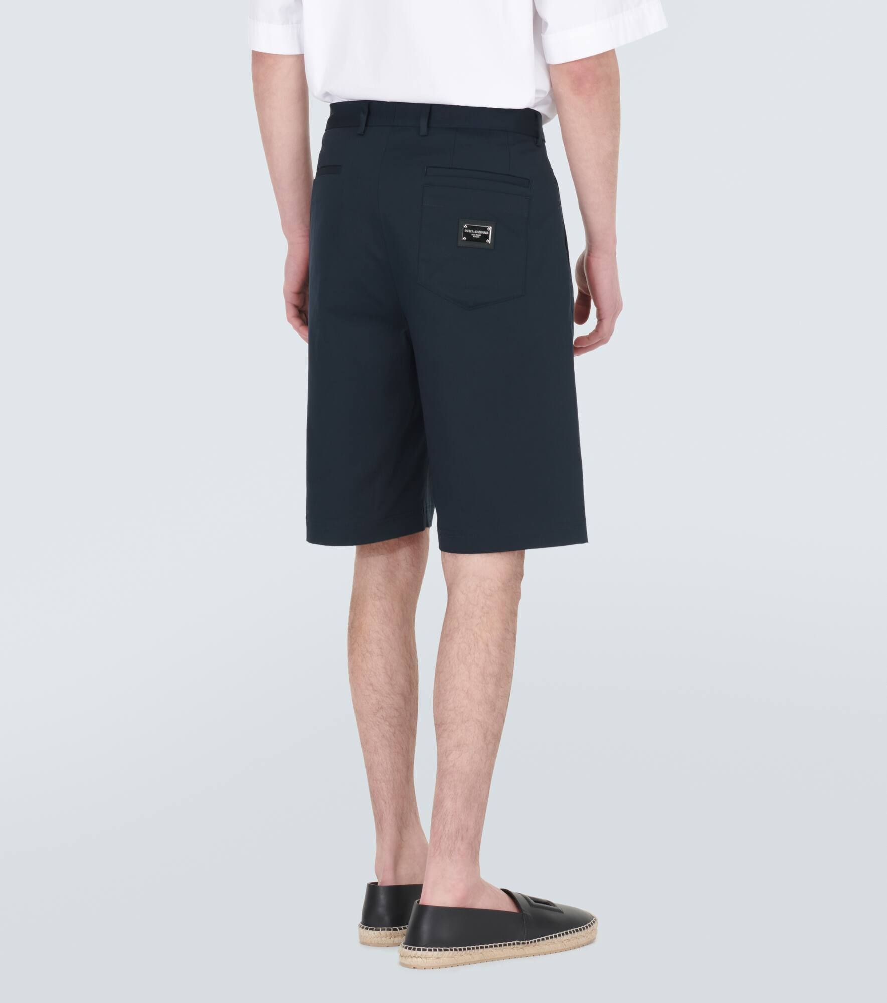 Tailored cotton-blend Bermuda shorts - 4
