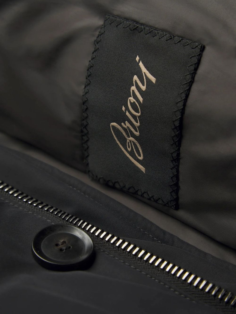 Brioni hooded puffer coat outlook