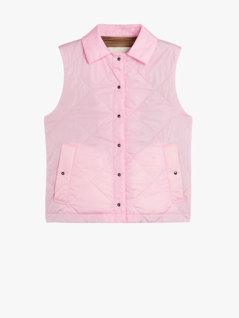 ANNABEL PINK NYLON QUILTED LINER VEST | LQV-005 1