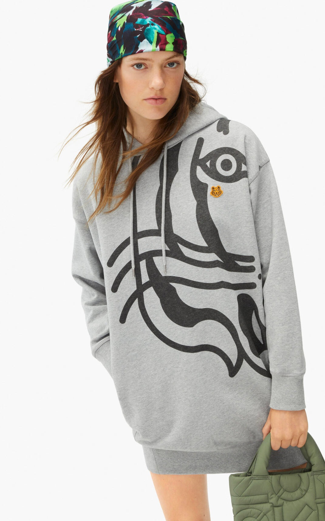 K-Tiger hooded sweater dress - 2