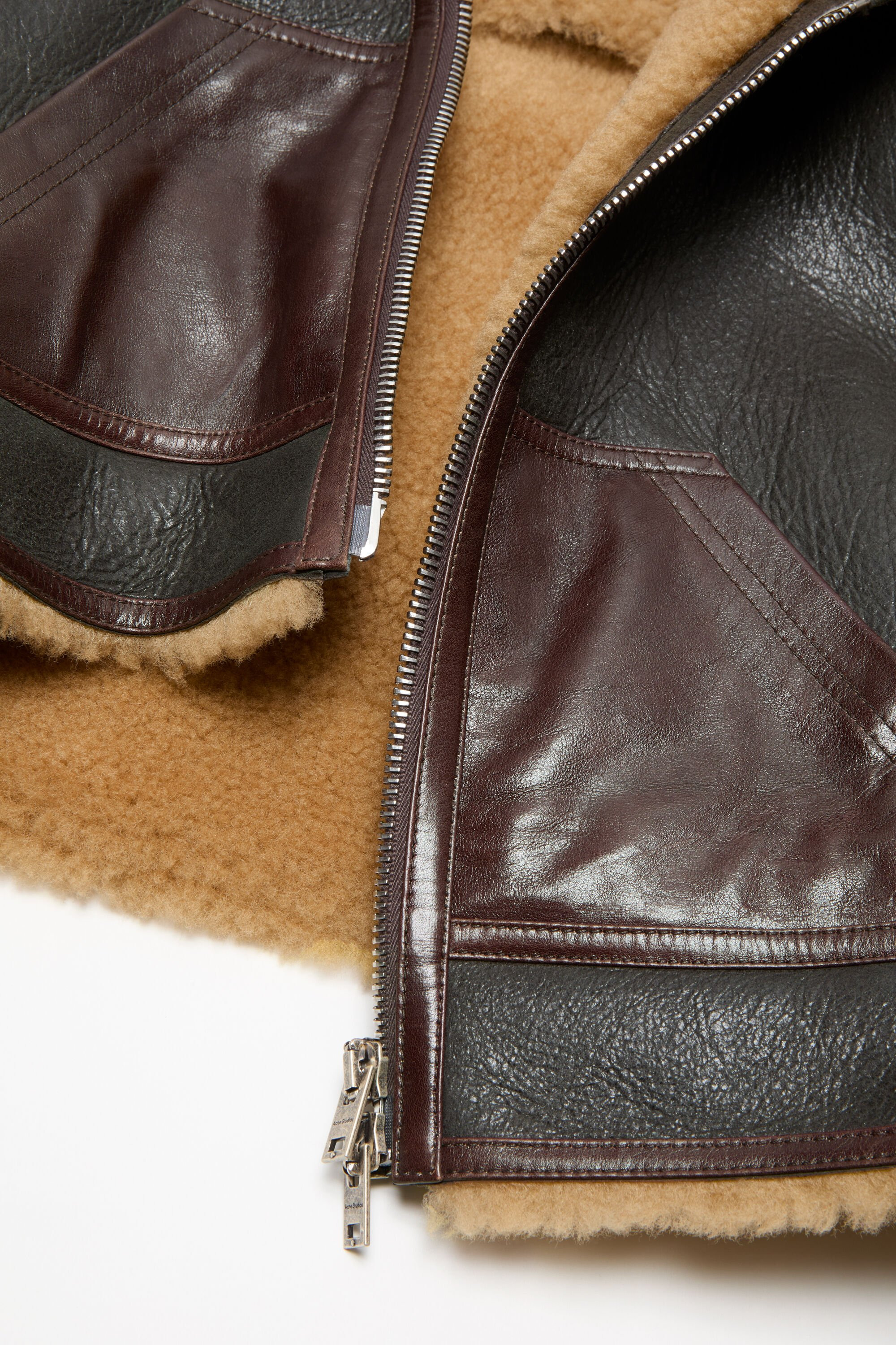 Shearling jacket - Brown/beige - 5