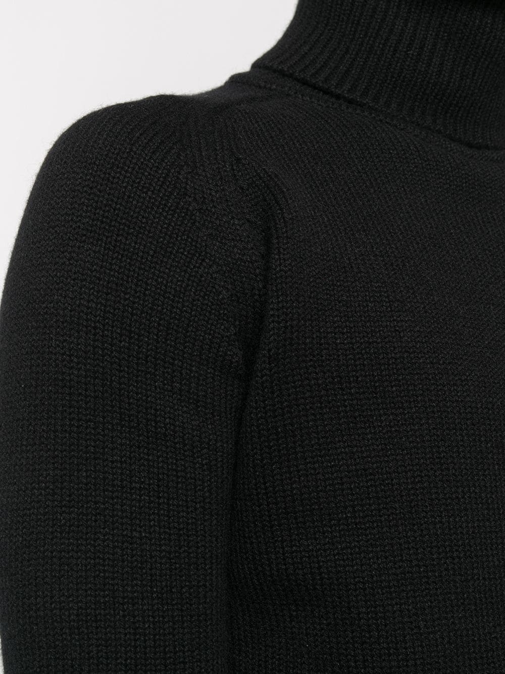 knitted roll neck jumper - 5