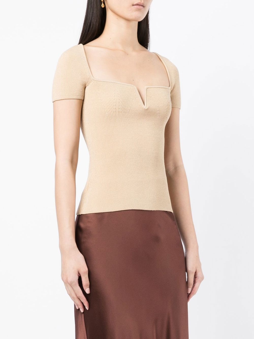 Freya short-sleeve knitted top - 3