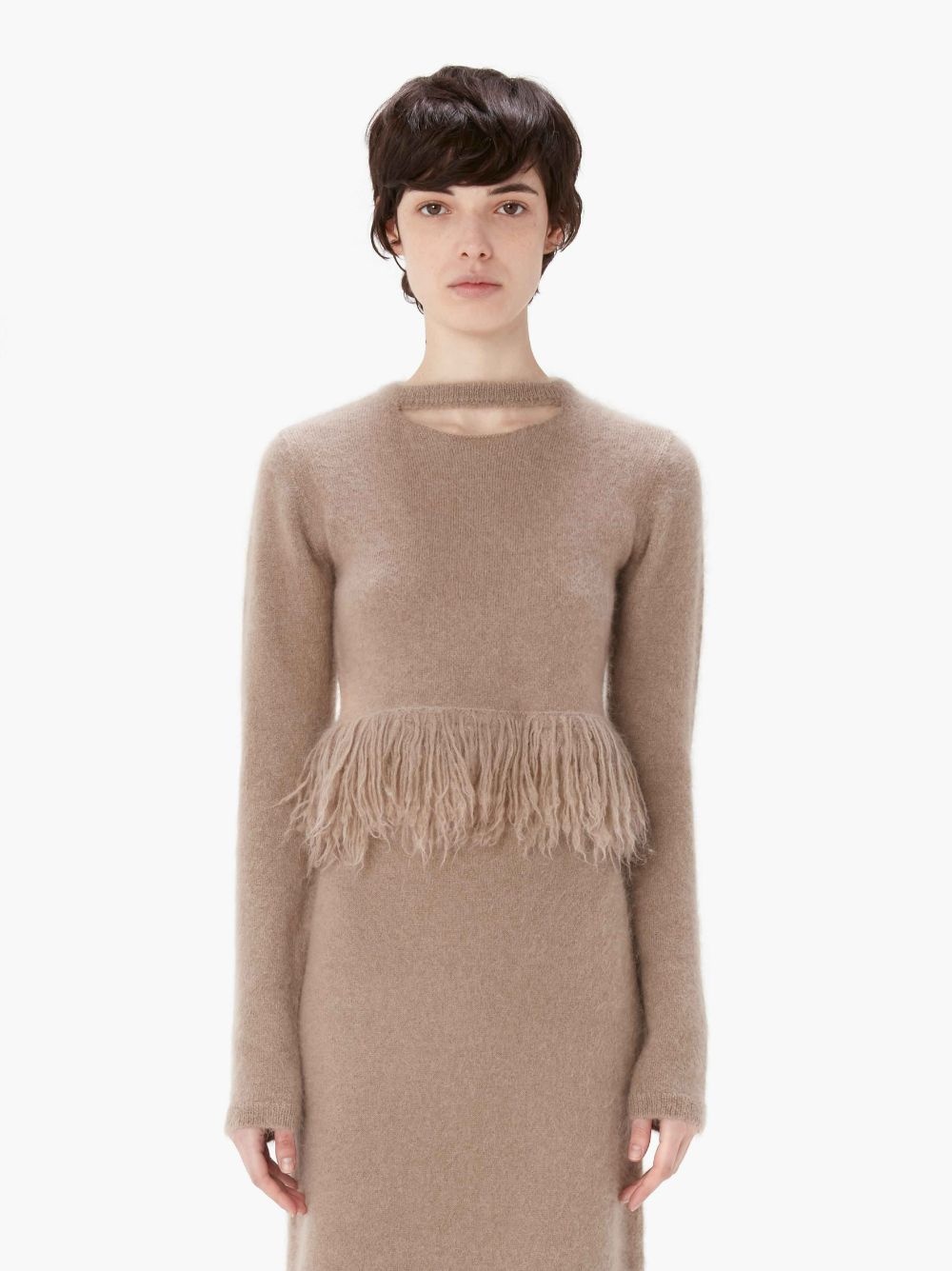 FRINGED-HEM CROPPED JUMPER - 2