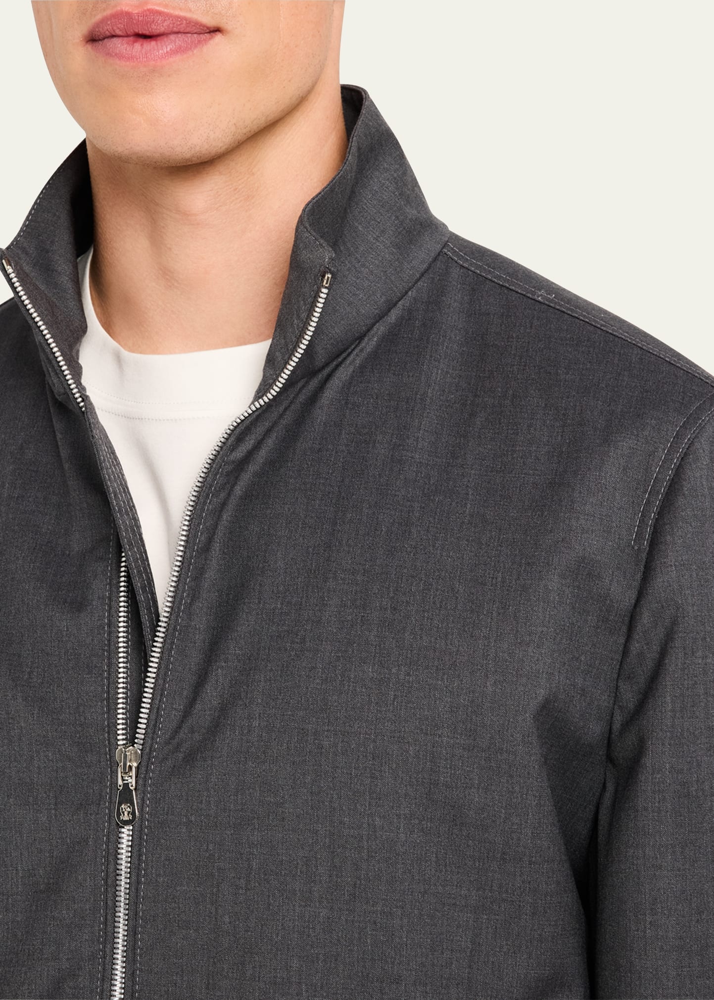 Men's Wool Full-Zip Blouson Jacket - 5