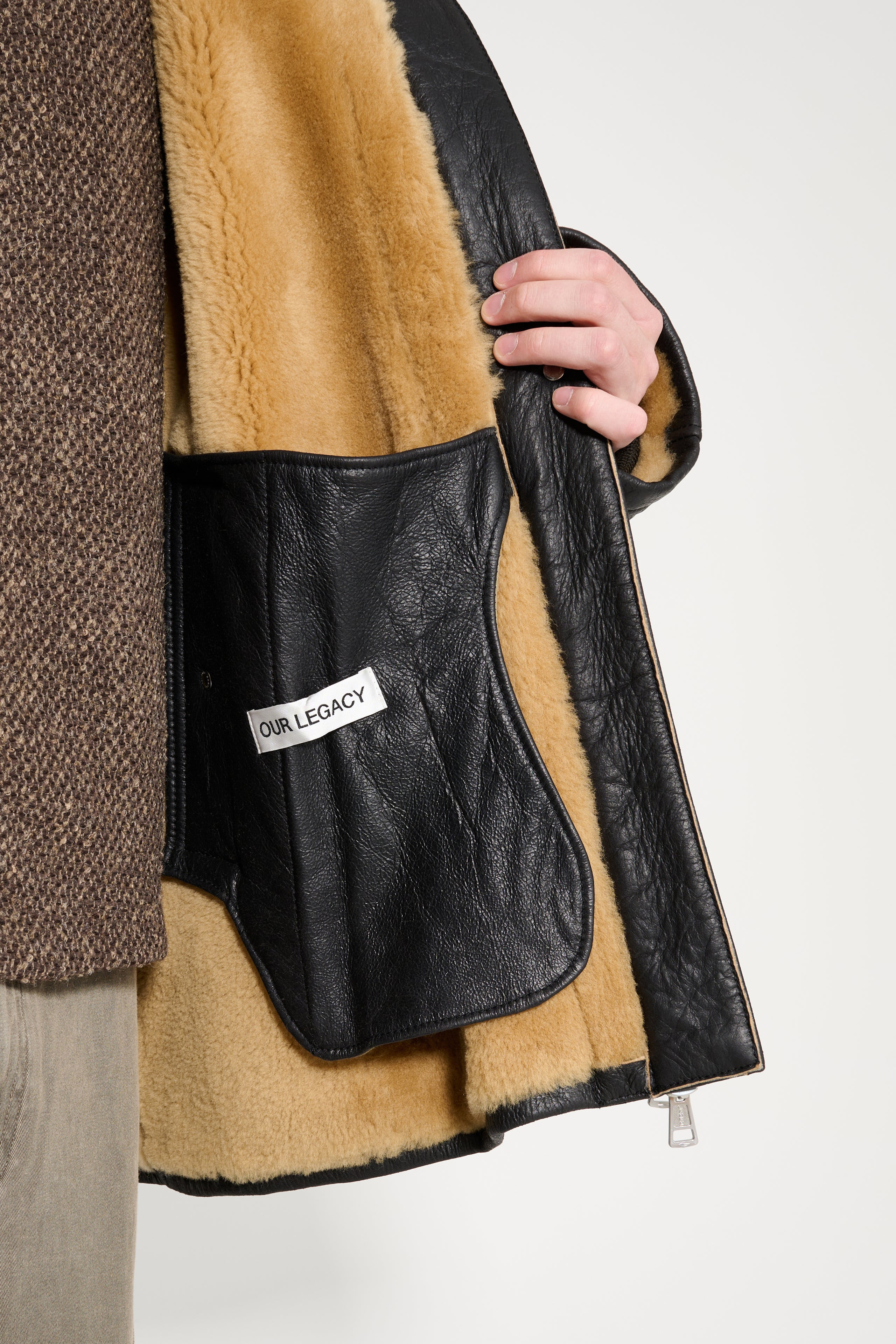 OUR LEGACY BLIZZARD JACKET NATURAL AVIATOR SHEARLING - 9