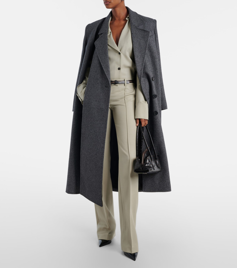 THE ATTICO Low-rise wool straight pants outlook