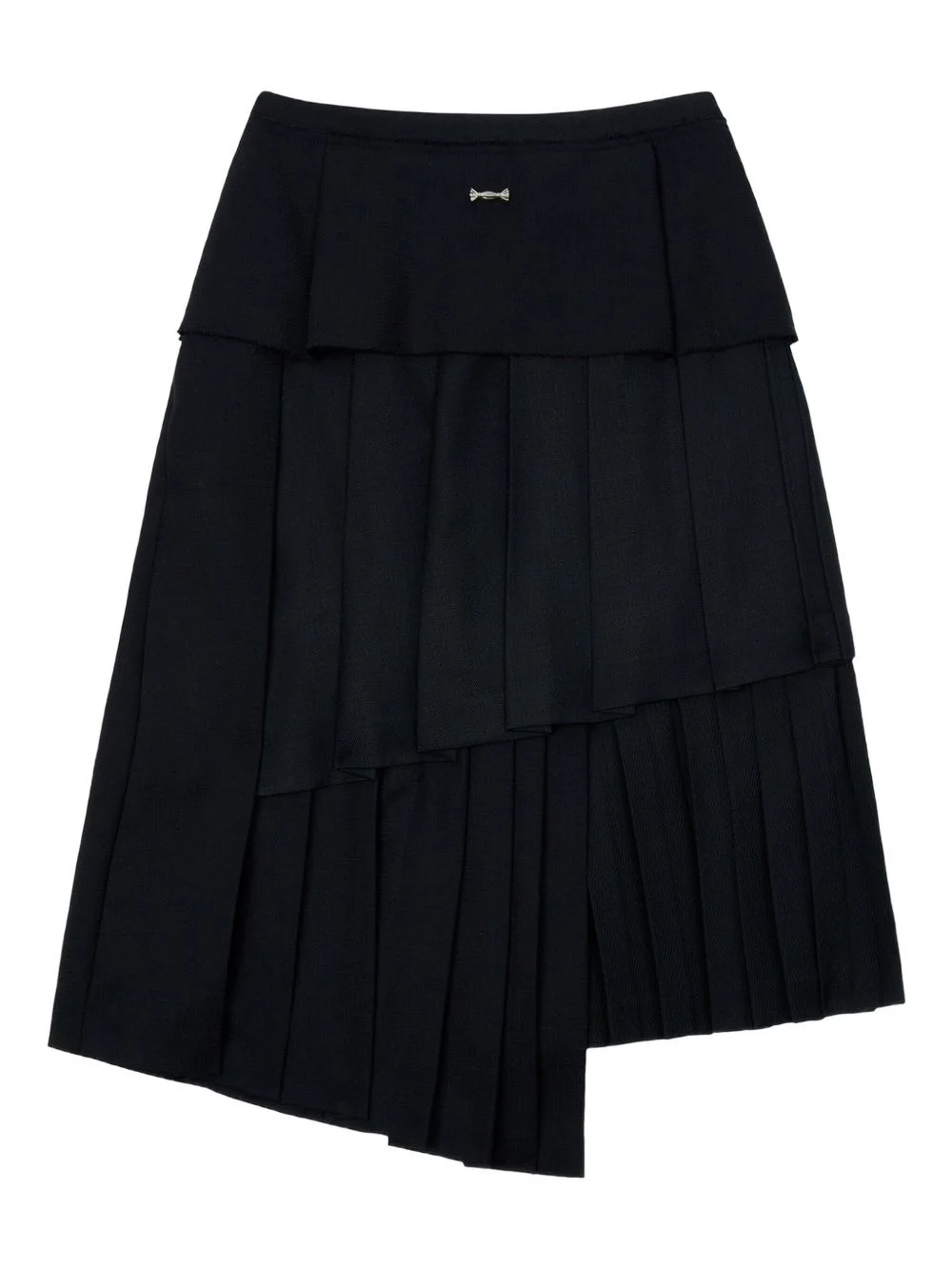 tiered-design pleated midi skirt - 1