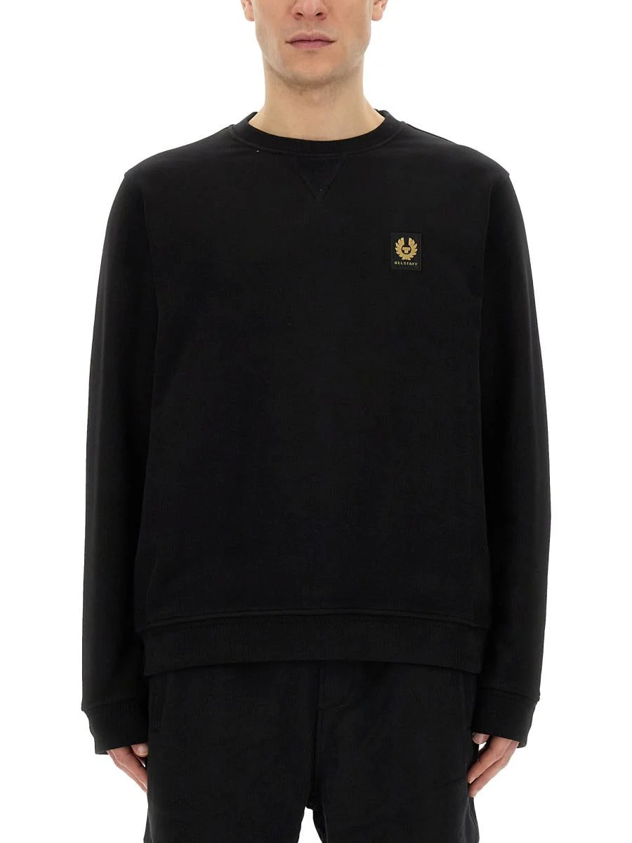 BELSTAFF SWEATSHIRT WITH LOGO PATCH - 1
