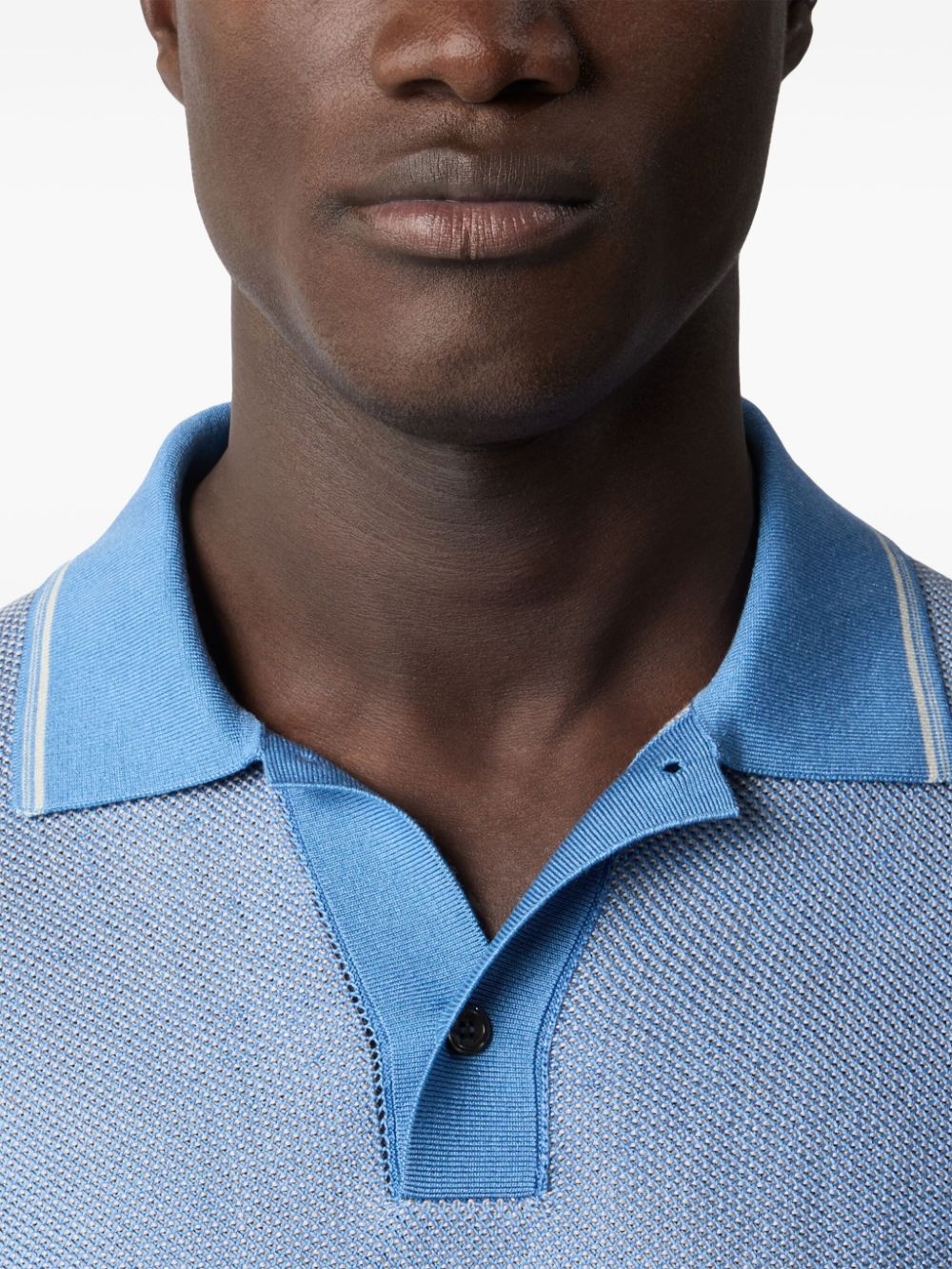 silk polo shirt - 4