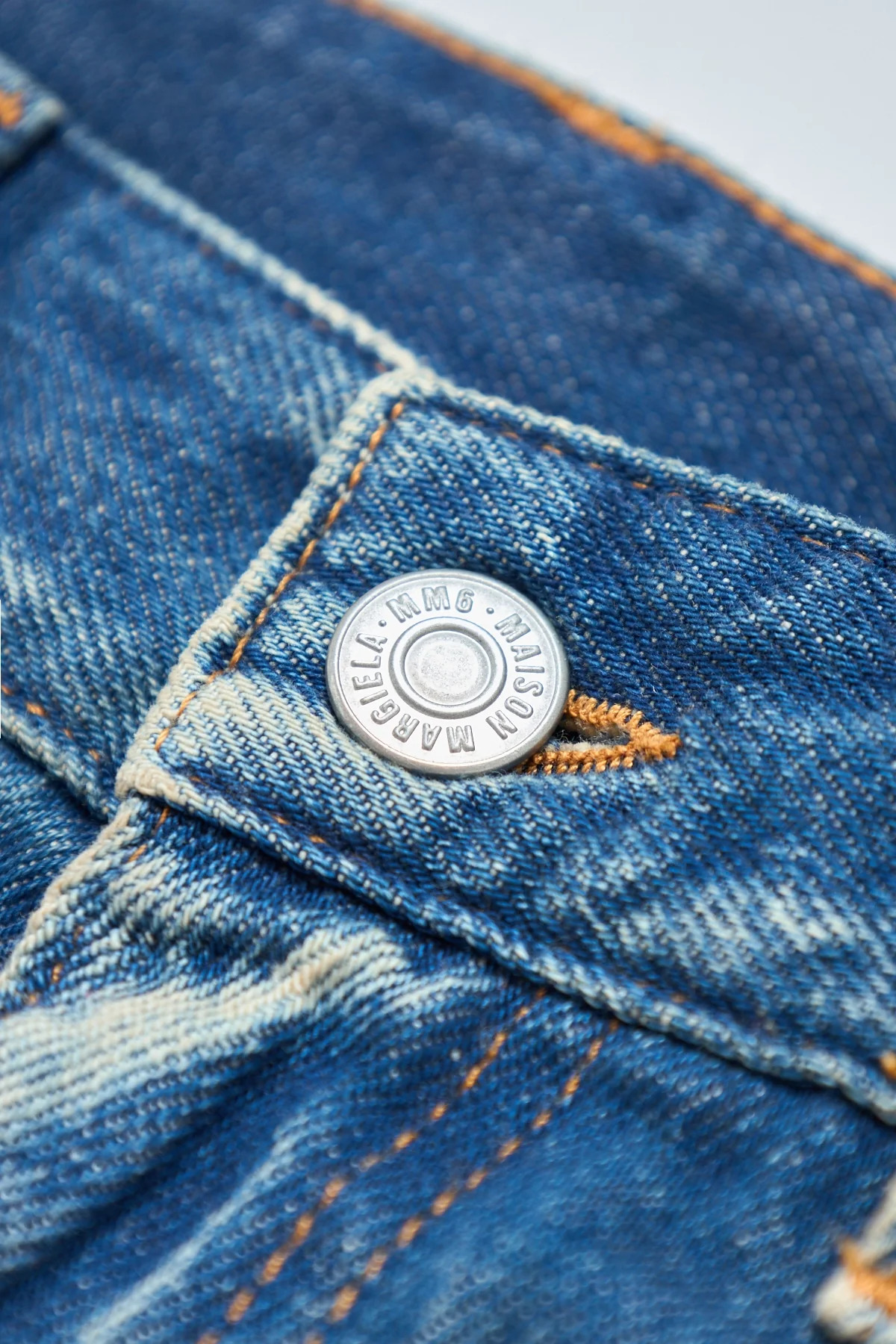 MM6 Washed Denim Jeans Medium Blue - 3