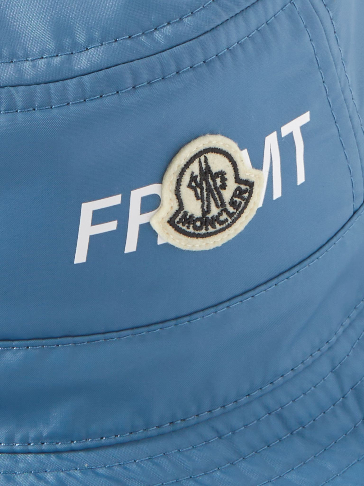 7 Moncler FRGMT Hiroshi Fujiwara Logo-Appliquéd Shell Bucket Hat Light blue - 4