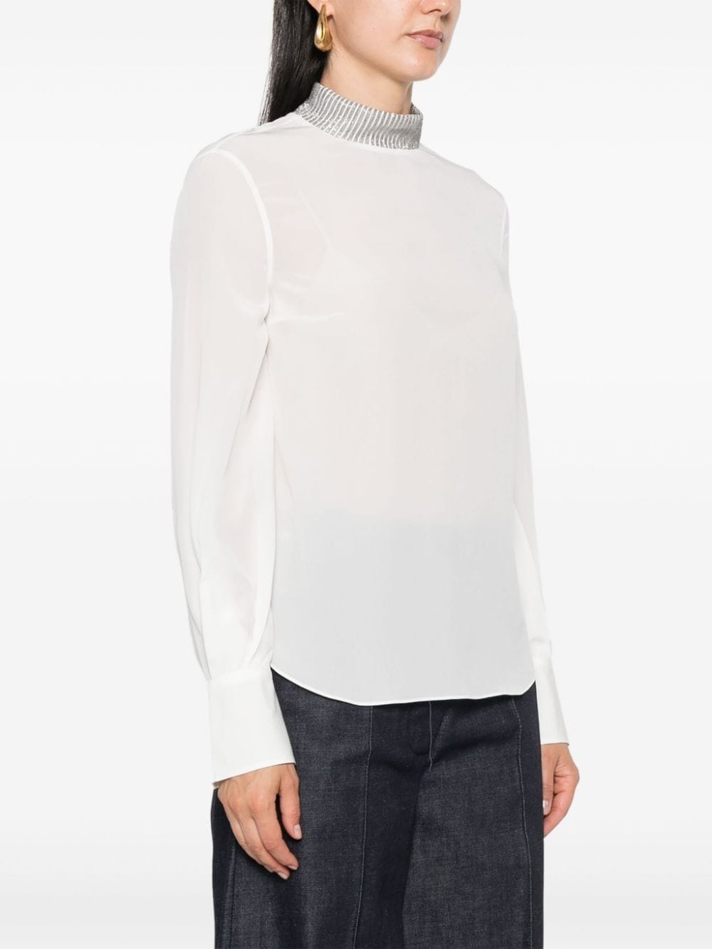 Monili-detail blouse - 3