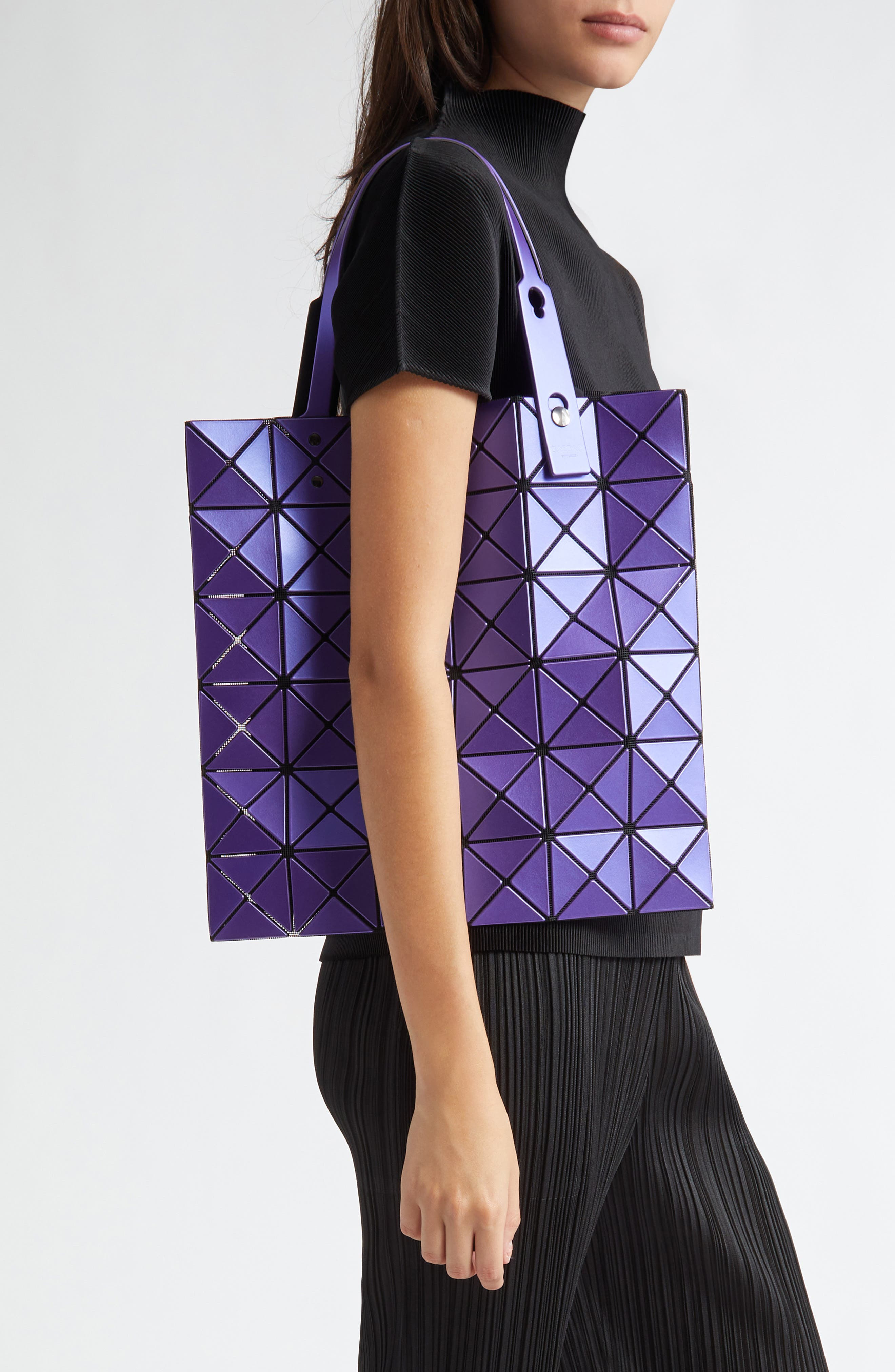 Bao Bao Issey Miyake Lucent Metallic Tote in Purple at Nordstrom - 3