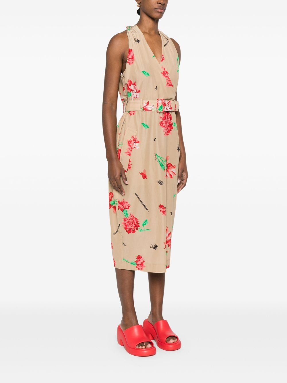 belted midi dress - 3