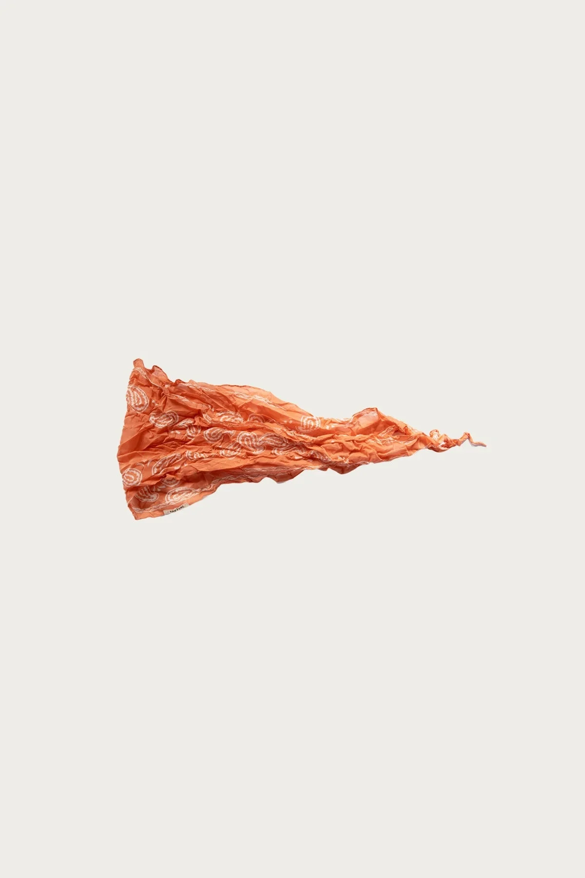 WASHER Crinkle Silk Neckerchief (PECOS Paisley) - Peach - 1