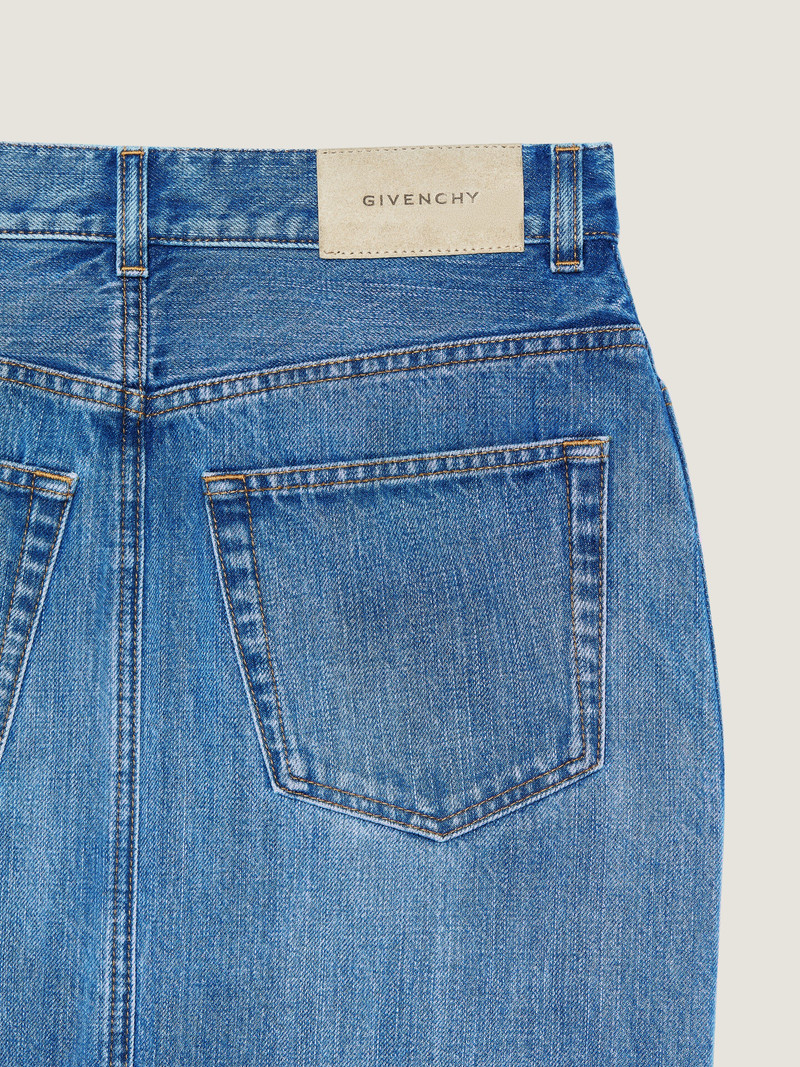 MIDI PANTS SKIRT IN MEDIUM BLUE DENIM 4