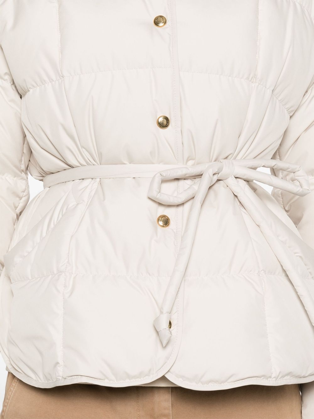 belted quilted jacket - 5