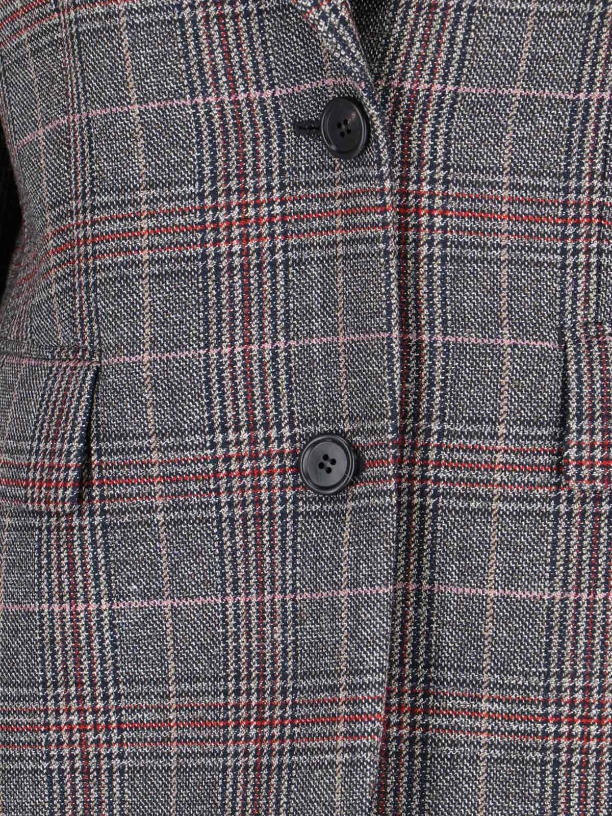 SINGLE-BREASTED CHECK BLAZER - 4