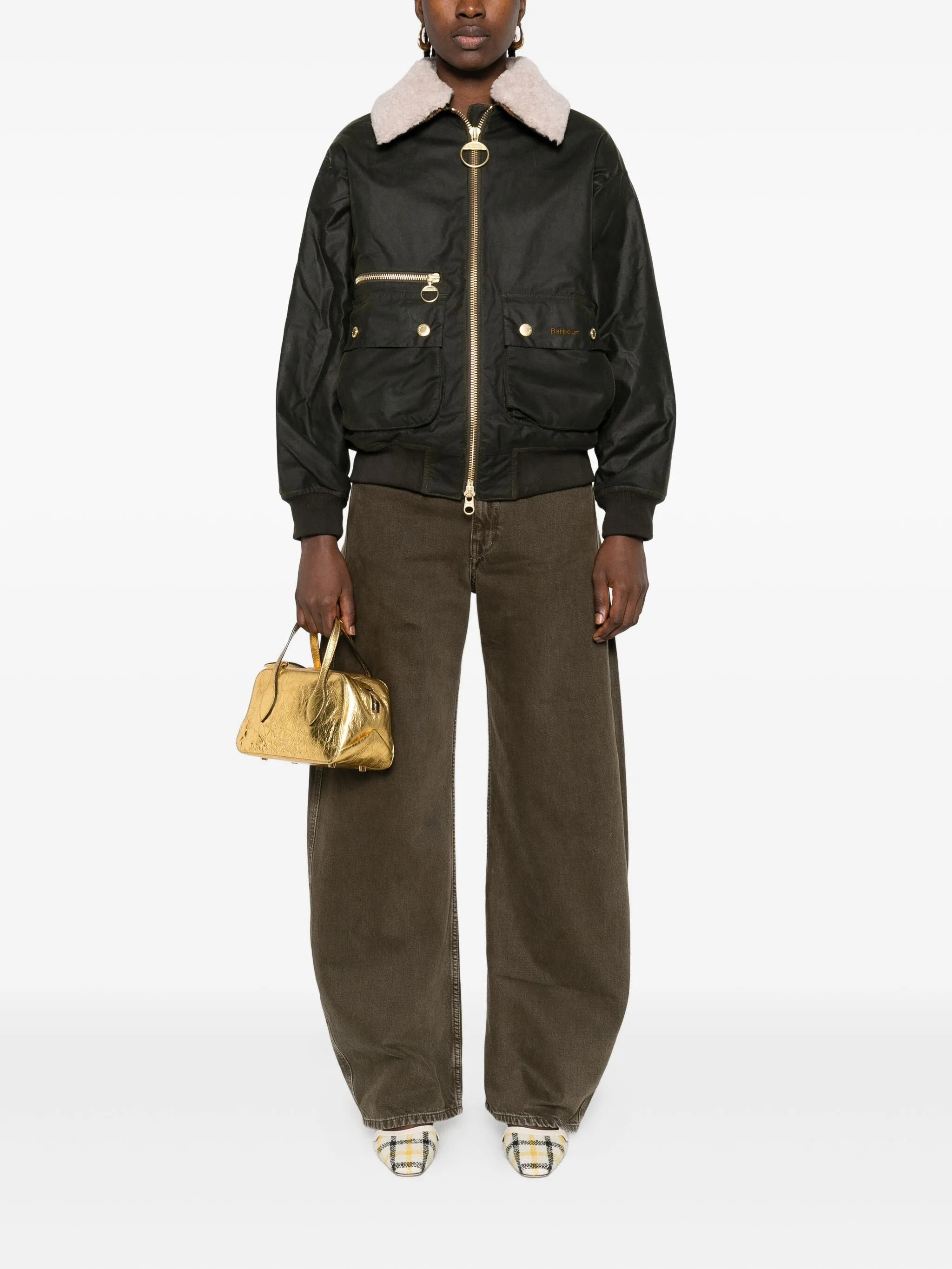 Barbour Shearling-collar Zip-front Jacket - 3